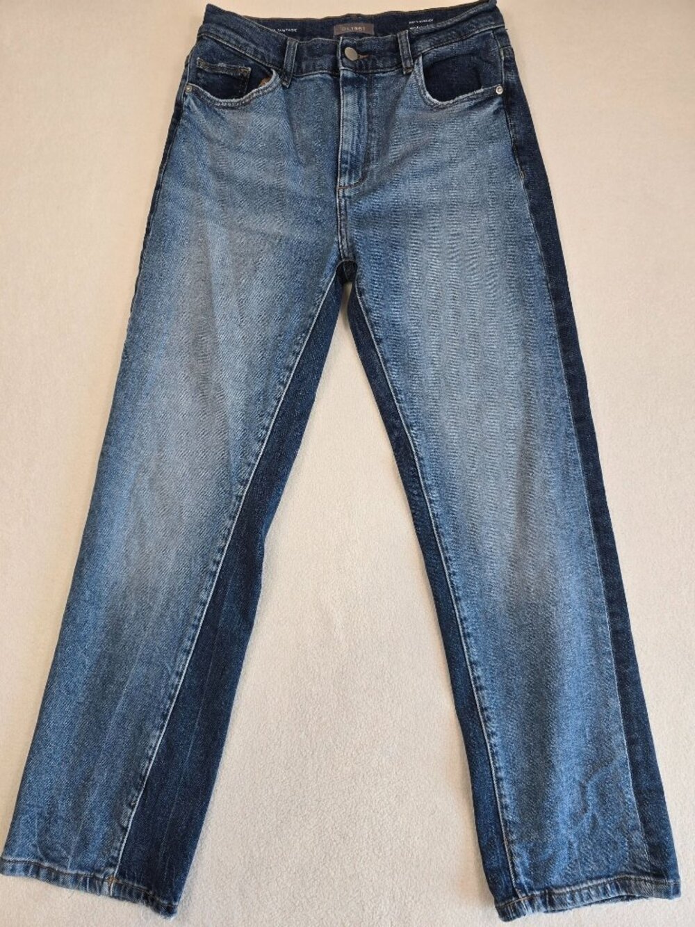 Dl1961 Patti Straight High Rise Vintage Ankle Jeans Size 28 Twilight Hour 2 Tone